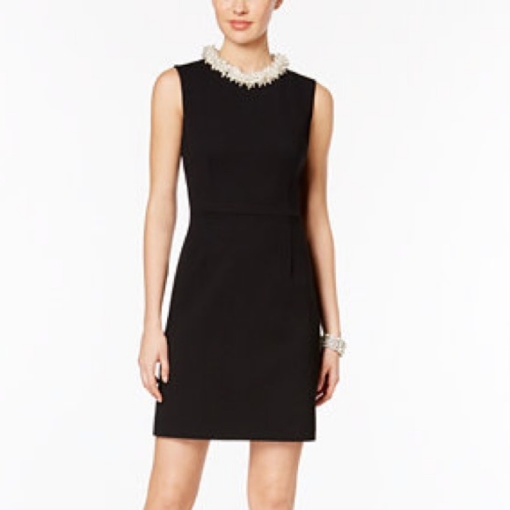 Betsey johnson embellished collar sheath dress